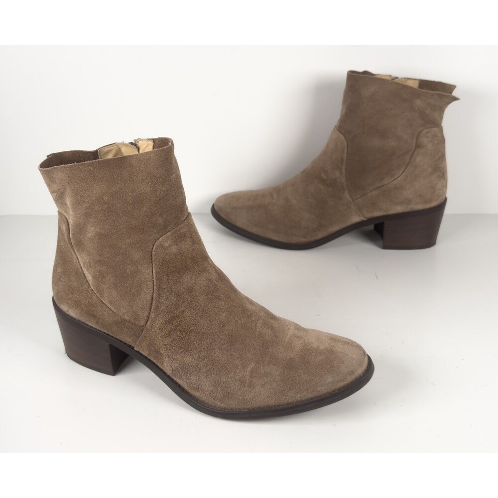 Paul Green Nicole Bootie In Antelope Soft Suede Womens SZ UK 7 US 9.5